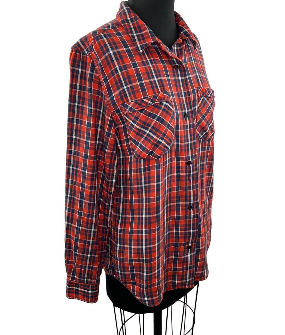Denim & Supply Ralph Lauren Women's Red Blue Flannel Button-Down Shirt Size M
